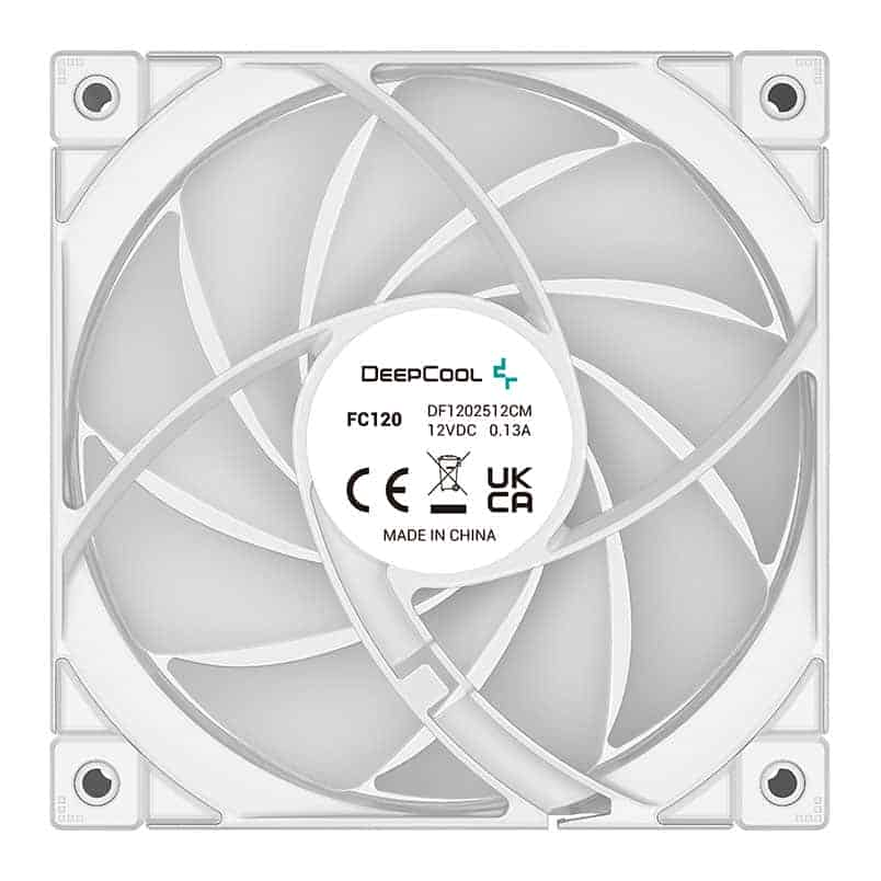 (image for) DeepCool FC120 White 120mm ARGB Chassis Fan - 3 Pack